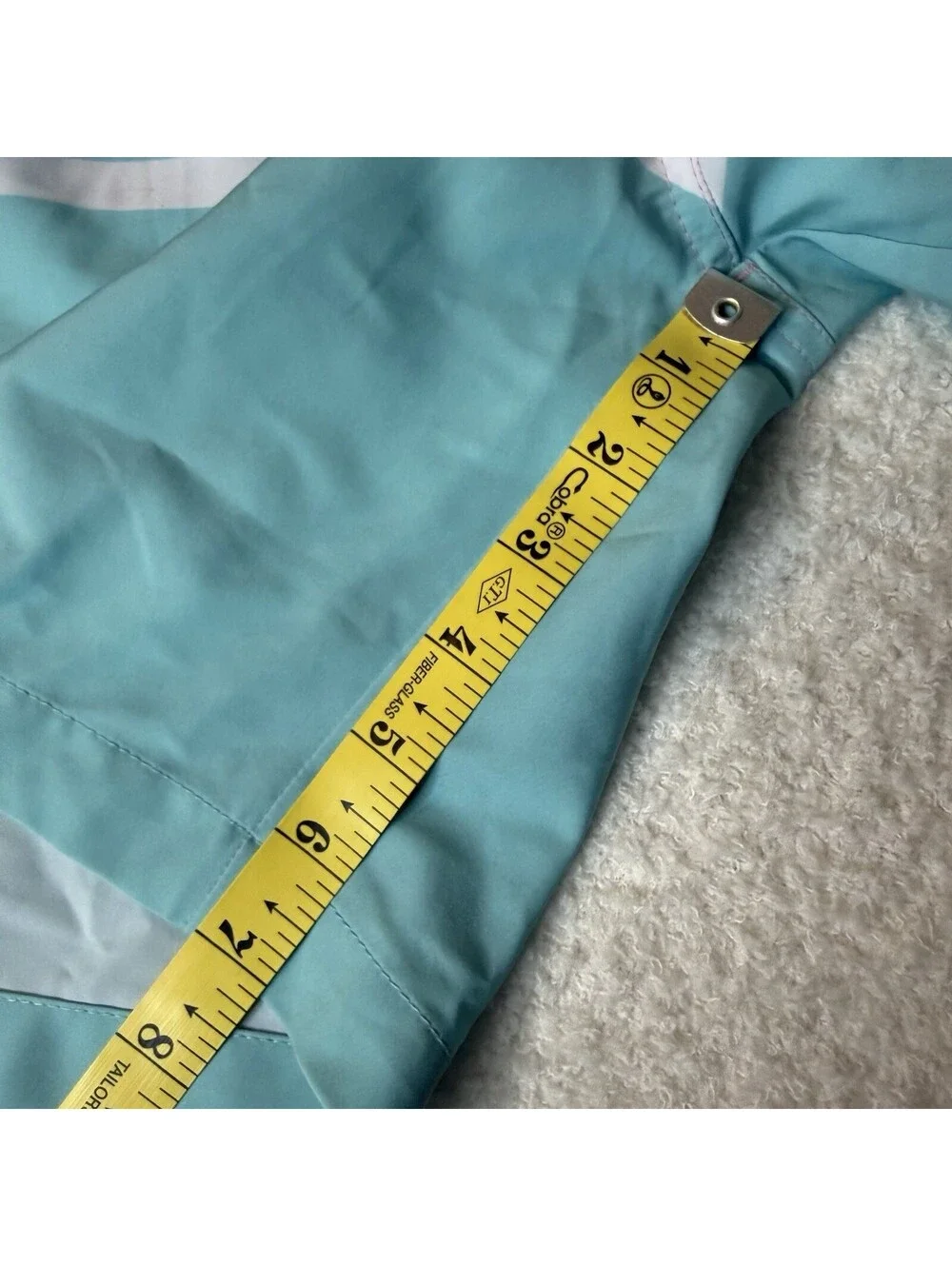 Chubbies Men’s Swim Trunks Large 7” Inseam Pink Aqua Striped Board Shorts